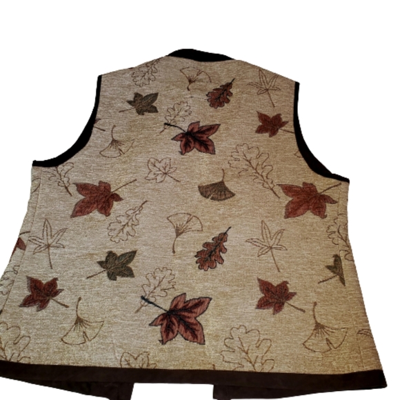 🌟🌟HP🌟🌟NATURAL REFLECTIONS Embroidered Autumn Vest - Picture 2 of 12